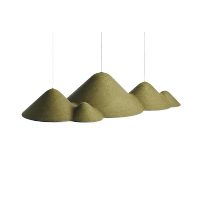 Image de LOOM DESIGN Suspension LED Panorama vert/noir feutre 106 cm