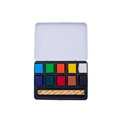 Image de CRETACOLOR Aqua Brique Color Block Allround, craie 4in1, aquarelle Goauche peinture à l&#039;aérographe, polyvalent, résistance la lumière maximale, qualité supérieure, haute puissance de couleur