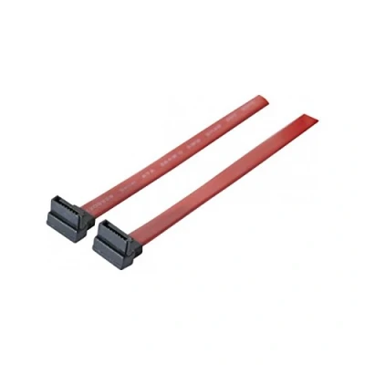 Image de Câble SATA 2 coudes 50cm Connecteur 7 points coudé bas 90