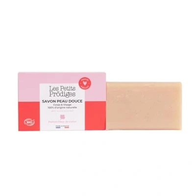 Image de Savon Solide Fleur de Coton 100% Naturel Produit à Froid Fabriqué en France Non Testé sur Animaux Composition 7 Ingrédients Tout Type Peau Nettoyant Parfum Agréable LES PETITS PRODIGES