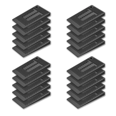 Image de Lot de 20 Cales en Plastique, Plastic Wedges for Leveling, Cale pour Meuble la Stabilisation et Le Nivellement des Meubles