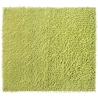 Image de Brandsseller Tapis de bain à poils longs 100 % coton Vert env. 56 x 50 cm