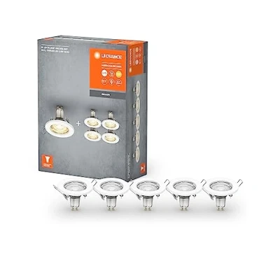 Image de LEDVANCE spot LED GU10 encastré lot de 5 blanc
