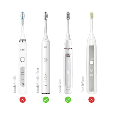 Image de Silk&#039;n SonicYou Lot de 4 têtes brosse rechange Blanc Taille M