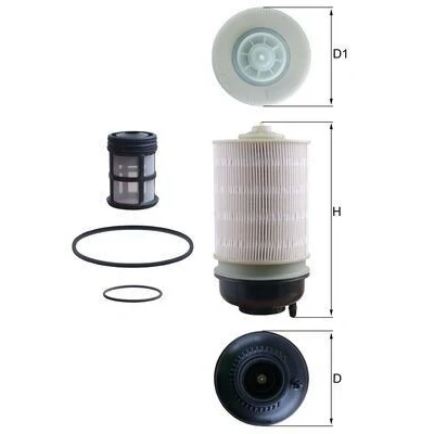 Image de MAHLE ORIGINAL KX 581KIT Filtre à Carburant Cartouche filtrante MERCEDES BENZ: ACTROS MP4 / MP5, AROCS