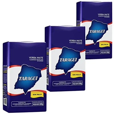 Image de Taragui Yerba Maté Despalada (sans tiges) 1,5 kg (3x500g) Le temps de vieillissement est 12 à 18 mois Argentine