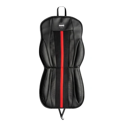 Image de Momo STRIPE SCU03BR Couverture de siège noir, Rouge Cuir