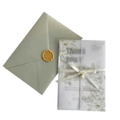Image de carte Invitation Mariage d&#039;invitation De mariage, fiançailles, remise diplôme, vœux d&#039;anniversaire, fournitures fête, 50 pièces Faire Part Personnalisé(Color:Gold)