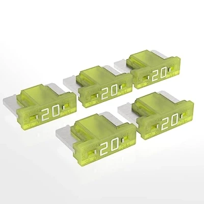 Image de AUPROTEC Mini LP Fusibles à lame 2A 30A fusible enfichable d&#039;automobile choix : 20A ampère jaune, 5 pcs