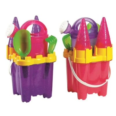 Image de Androni Giocattoli S.r.l. 0732176 Jeu De Plage Set Château À Paillettes 7 Pièces Modèle Aléatoire