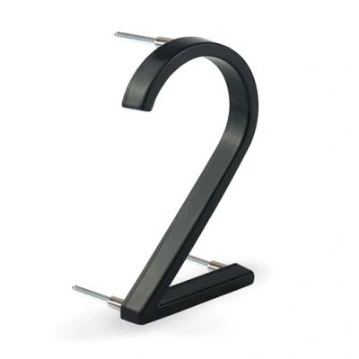 Image de HASWARE 5 Pouce (12cm) NuméRo De Maison Flottant: Chiffres Porte Modernes Signalisation Pour Le Bureau Poste Rue (Noir AméLioré, 2)
