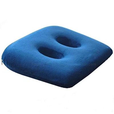 Image de Coussin De Siège pour Tubérosité Ischiatique avec Deux Trous Les Os Assis Soulagement des en Mousse À Mémoire Fesses, Le Bas du Dos Et Hanches