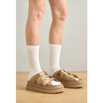 Image de UGG Goldenglow Slide Mules à talons, Femme, Taille: 40, Sand Imitation cuir/textile
