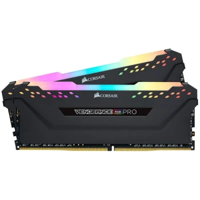 Image de Corsair Vengeance RGB PRO Kit de Mémorie Enthousiaste (16Go (2x8Go), DDR4, 2933MHz, C16, XMP 2.0) Eclairage LED dynamique Noir