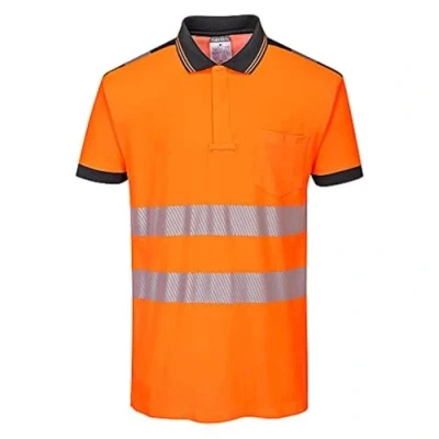 Image de Portwest Polo HV PW3, Couleur: Orange/Noir, Taille: 4XL, T180OBR4XL