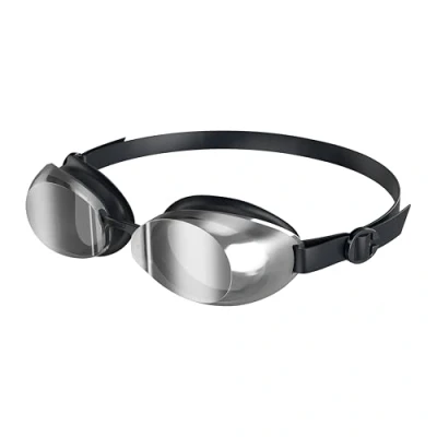 Image de Speedo Lunettes de Natation Jet 2,0, Natation, Vision Améliorée pour Mixte Adulte, Noir/Chrome, Taille unique