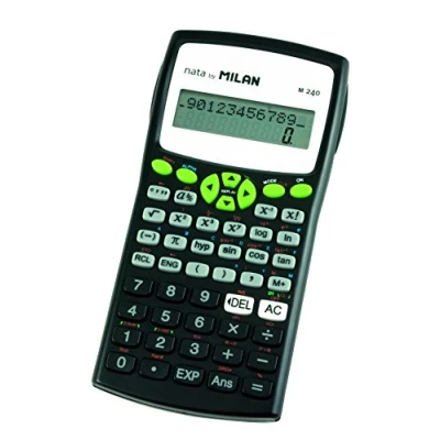 Image de Milan 159110GRBL Blister Calculatrice Scientifique 240 fonctions , noir avec couvercle vert