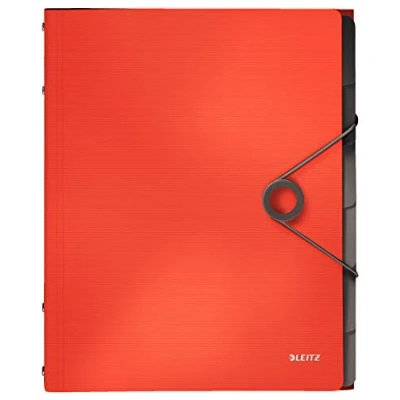 Image de LEITZ 45691020 Carpeta clasificador SOLID PP 6 separadores DIN A4 color rojo