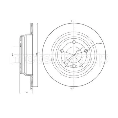 Image de METELLI Disque de frein BMW: 5 Berline 10,0mm 75,0mm plein peint 23 0397C 34211163669,34211163835,34211164129,34216767049 Disques frein,