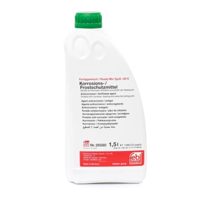 Image de FEBI BILSTEIN 26580 Antigel G11 vert RENAULT: SCENIC 3, LAGUNA 3 Grandtour, MEGANE 1, DACIA: Duster SUV, SANDERO 2, Logan I MCV, NISSAN: Primastar Van