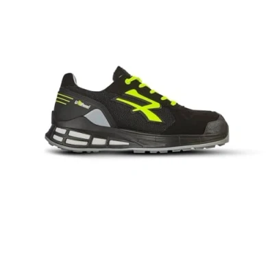 Image de U Power Red Premium Egon, Chaussures de sécurité basses en nylon respirant et microfibre, embout aluminium, semelle Infinergy, anti perforation, Noir , 39 EU