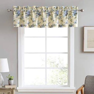 Image de Laura Ashley Cantonnière en Coton pour décoration d&#039;intérieur élégante et légère (Jaune Cassidy, 218,4 x 38,1 cm)