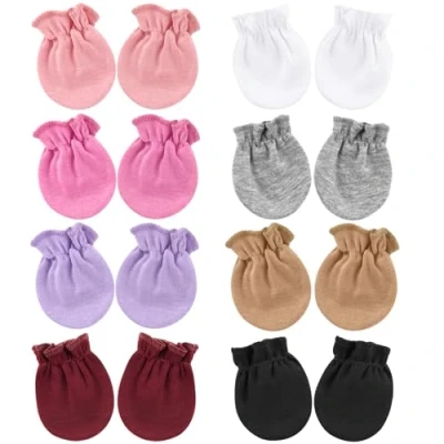 Image de DRESHOW Moufles pour Bébé Nouveau né Gants Nourrisson en Coton Sans Rayures 0 6 mois