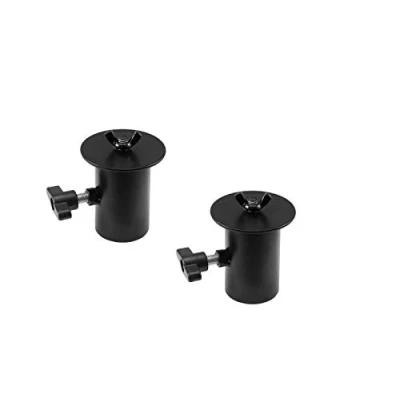 Image de OMNITRONIC BOB 4 Lot de 2 manchons trépied Noir Adaptateur avec douille pour tube 35 mm sur filetage M8