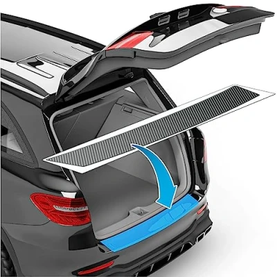 Image de uProtect Film Protection Seuil de Coffre Voiture Ensemble Complet pour Skoda Octavia Combi 4 (IV) NX5 I 2020 2024 Pare Choc Arriere Carbonique Autocollant
