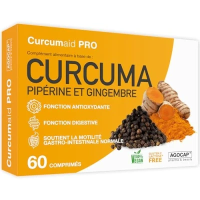 Image de Curcumine 1000mg Curcuma, EXTRA FORT. et Piperine, Curcuma anti inflammatoire, Gingembre Poivre Noir Extrait de curcuma. Turmeric 60 comprimés