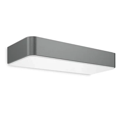 Image de Steinel Lampe solaire XSolar SOL O N, avec interrupteur crépusculaire, numéro de maison éclairé pendant la nuit, allumage doux lumière, anthracite