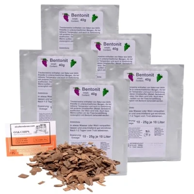 Image de AlcoFermBrew 5 x Bentonite 40g pour la Clarification des vins et jus