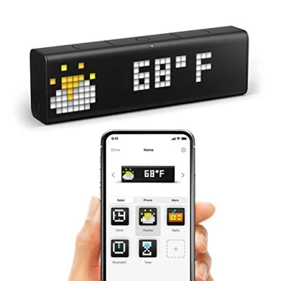Image de LaMetric Time : horloge Wi Fi avec applications, Noir