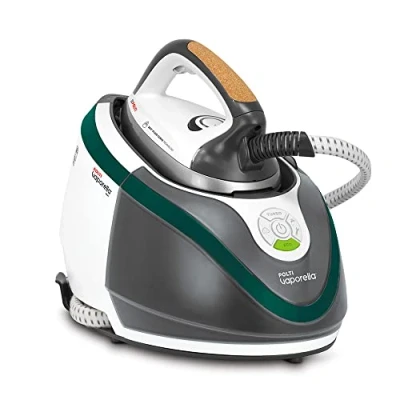 Image de Polti Vaporella Next VN18.65, Fer à Repasser avec Chaudière Haute Pression Max 7.2 Bar, Fonctions Turbo et Eco, Autonomie Illimitée, Réservoir 1.3 L, Pulse Vapeur 450g, Blanc Vert