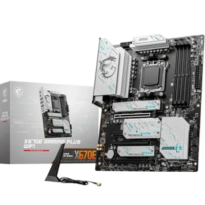 Image de MSI X670E Gaming Plus WiFi Carte mère, ATX, Prend en Charge Les processeurs AMD Ryzen 9000, 8000 &amp; 7000, AM5 DDR5 Memory Boost 7800+MHz/OC, PCIe 5.0, M.2 Gen5, 2.5G LAN, Wi FI 6E