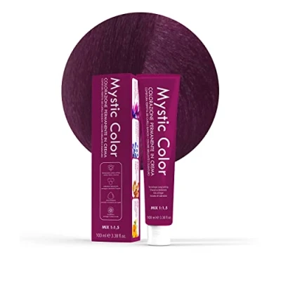 Image de Mystic Color, Coloration Cheveux, Formule Enrichie en Huile d&#039;Argan et Calendula, Crème Colorante Permanente Longue Durée, Blond Violet 7.2, 100 ml