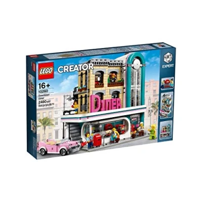 Image de LEGO Creator Expert Downtown Diner 10260 Building Kit, Model Set and Assembly Toy for Kids Adults (2480 Piece)