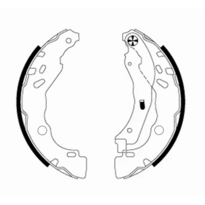 Image de TEXTAR 91077200 Mâchoires De frein 203,2 39 avec levier à main CITROËN: C3 II, C4 II Cactus, DS3 3 portes, PEUGEOT: 208 I 3/5 portes