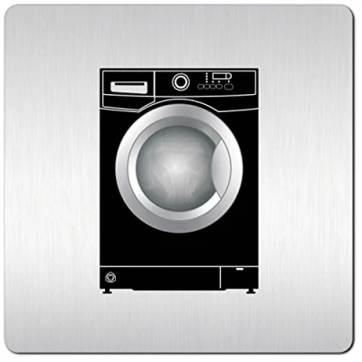 Image de Plaque de Porte Machine à Laver XXL Panneau en Aluminium 125 x mm Facile d&#039;entretien et Durable