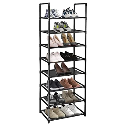 Image de esonstyle Étagère à Chaussures 8 Niveaux, Porte Chaussures, pour 16 20 Paires, Range Chaussure Polyvalent, Entrée, Salon, Chambre