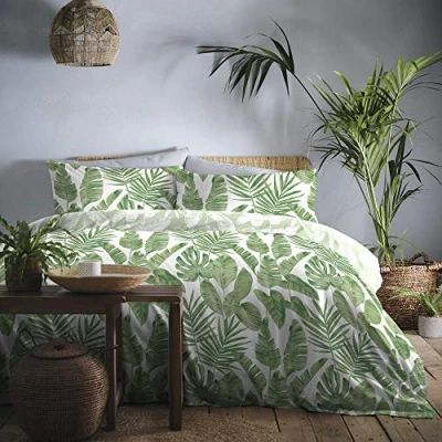 Image de Dreams &amp; Drapes Tahiti Parure de lit Facile d&#039;entretien 1 pièce, Taille Double en Vert