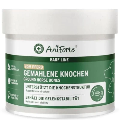 Image de AniForte Os moulus de cheval pour chiens et chats 500 g Calcium naturel la construction osseuse les articulations, farine d&#039;os pure comme complément alimentaire barf