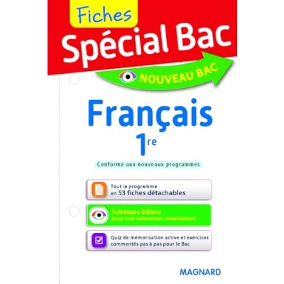 Image de Spécial Bac Fiches Français 1re: Tout le programme en 53 fiches, mémos, schémas bilans, exercices et QCM Livre d’occasion Correct