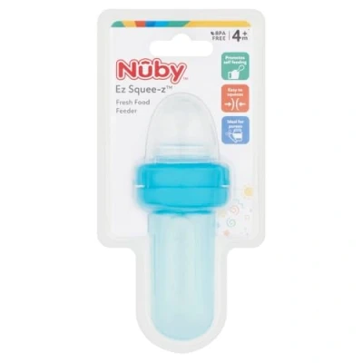 Image de Nuby Ez Distributeur de nourriture pour bébé avec cuillère Bleu