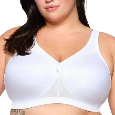 Image de Glamorise Femme Magiclift Maintien Actif Sans Armature #1005 Soutien Gorge, Blanc, 115E EU