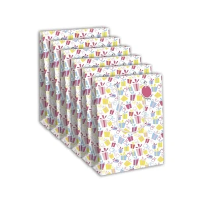 Image de Eurowrap 32418 2Cpack Un lot de 6 sacs cadeaux Excellia Format large 26,5x14x33 cm 210g Motif : Fairy Emballage Cadeaux, Idéal pour Jeux Société, Puzzles