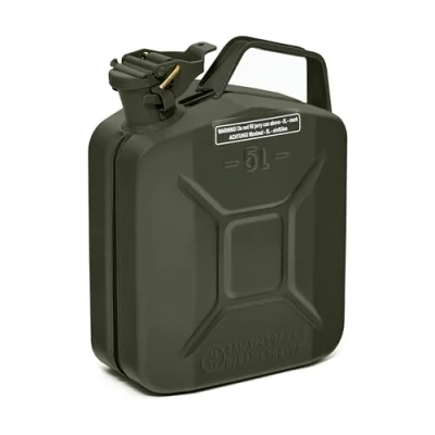 Image de BW© Jerrican en métal pour carburant 5 l Vert bronze RAL 6031 F9 Certifié TÜV et homologation ONU Fabriqué Europe