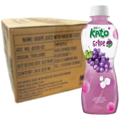 Image de KATO Jus de Raisin avec Nata Coco 24 X 320 ML Multipack