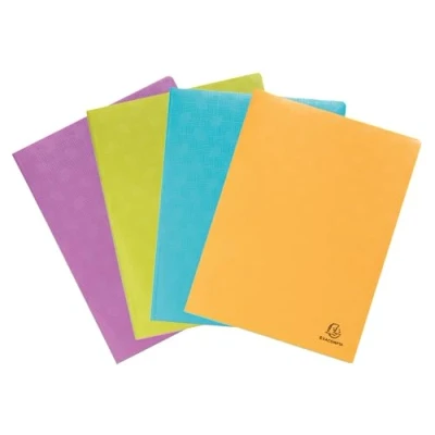 Image de Exacompta Réf. 88940E 1 Protège documents Pop&#039;N Co 40 pochettes grainées 80 vues pour A4 dim 24 x 32 cm couverture en polypro recyclé semi rigide 4 couleurs aléatoires
