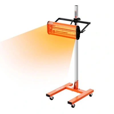 Image de VEVOR Lampe polymérisation Infrarouge, 1500 W, séchoir Peinture Voiture avec Support, minuterie 1 60 Min, Chauffage Cabine Cuisson pulvérisation 0,32 ㎡, à polymériser pour réparation séchage